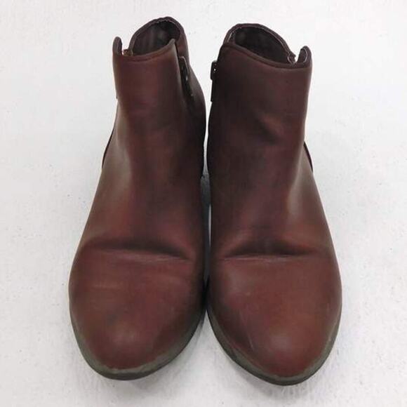 Esprit Tori2 Brown Ankle Booties Size 6M Block Heel - Picture 1 of 11